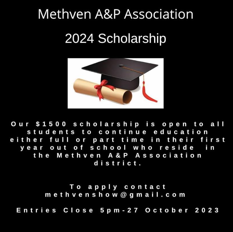 Methven A &amp; P Scholarship 2024